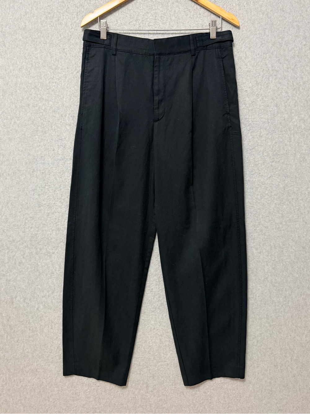 Madewell High Rise Barrel Leg Pants NWT Size 8 Black Pleated Full Length - Picture 4 of 12